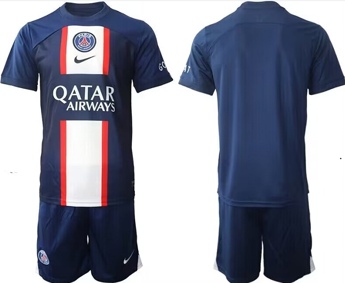 Youth Paris Saint-Germain Blank Navy Soccer Jersey Suit